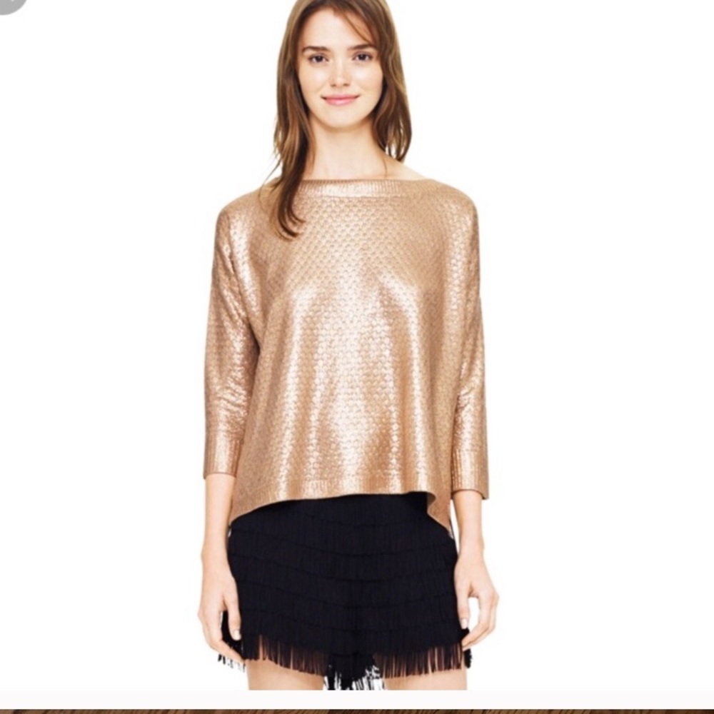 Club Monaco metallic top size medium
